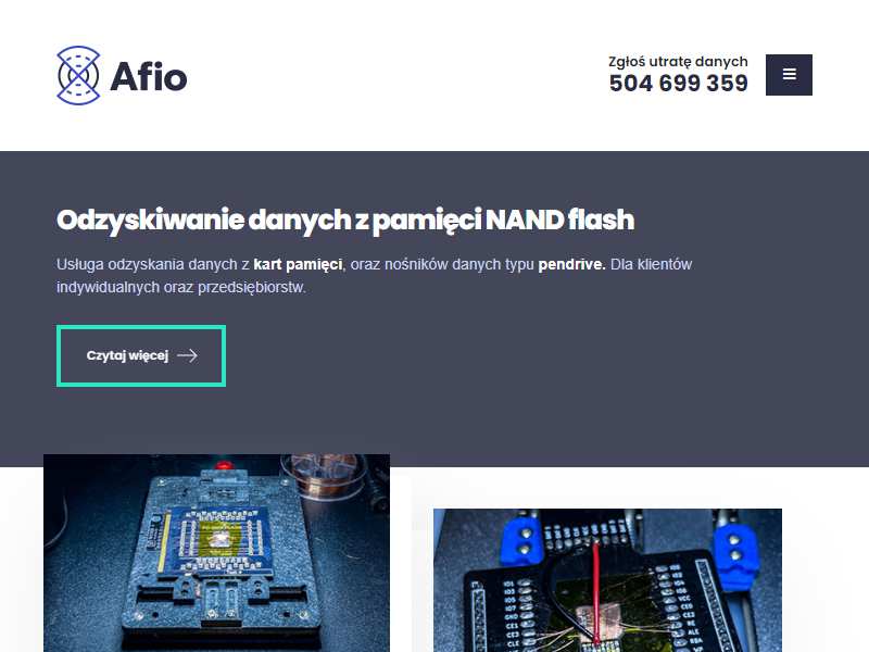Afio: rzetelne odzyskanie danych z pamięci oraz z NAND flash 