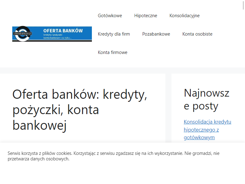 Kredyty i pożyczki. Oferta banków. Ofertabankow.pl